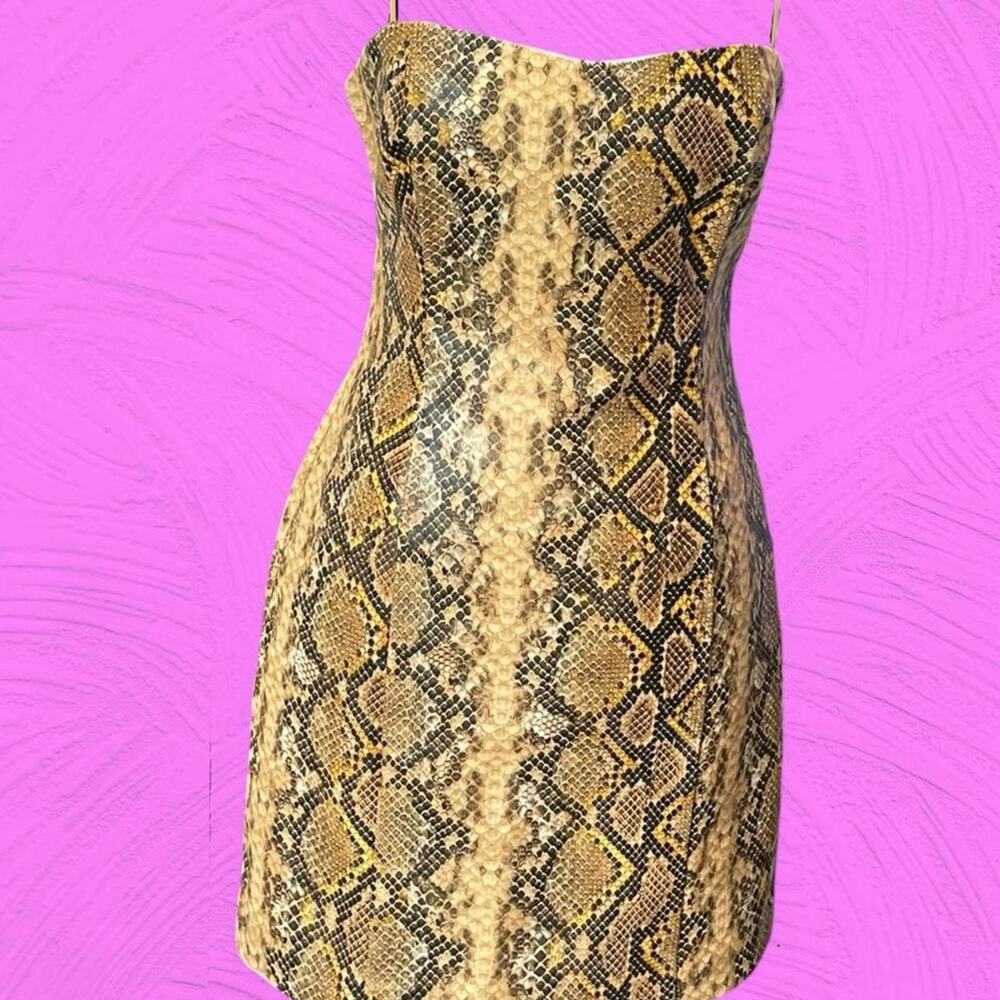 Likely Faux Snakeskin Mini Dress